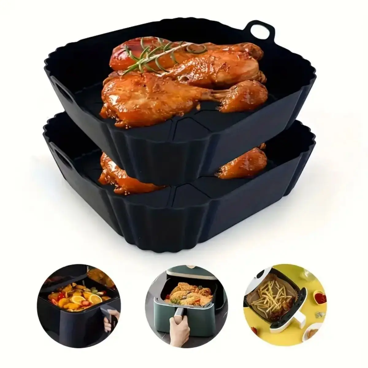 وعاء سيليكون قابل لإعادة الاست - مراجعة Air Fryer Silicone Pot Liner وسعره