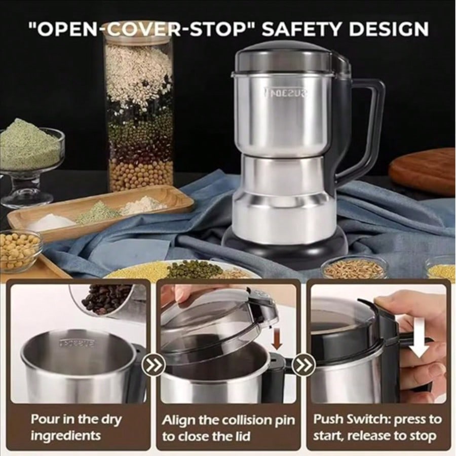 مطحنة قهوة، محرك قوي بقوة 300  - مراجعة Coffee Bean Grinder Electric وسعره