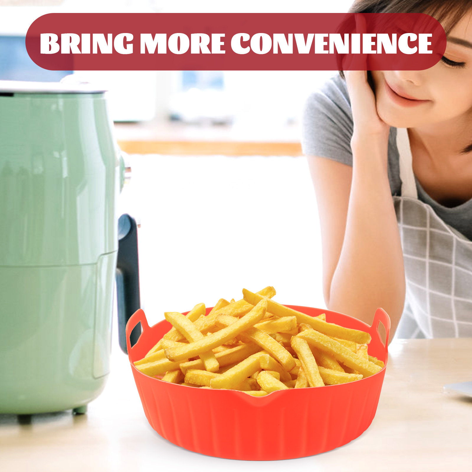 وعاء سيليكون دائري غير لاصق وق - مراجعة Air Fryer Silicone Pot Liner وسعره