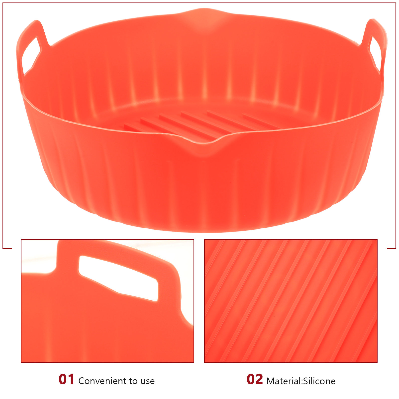 وعاء سيليكون دائري غير لاصق وق - مراجعة Air Fryer Silicone Pot Liner وسعره